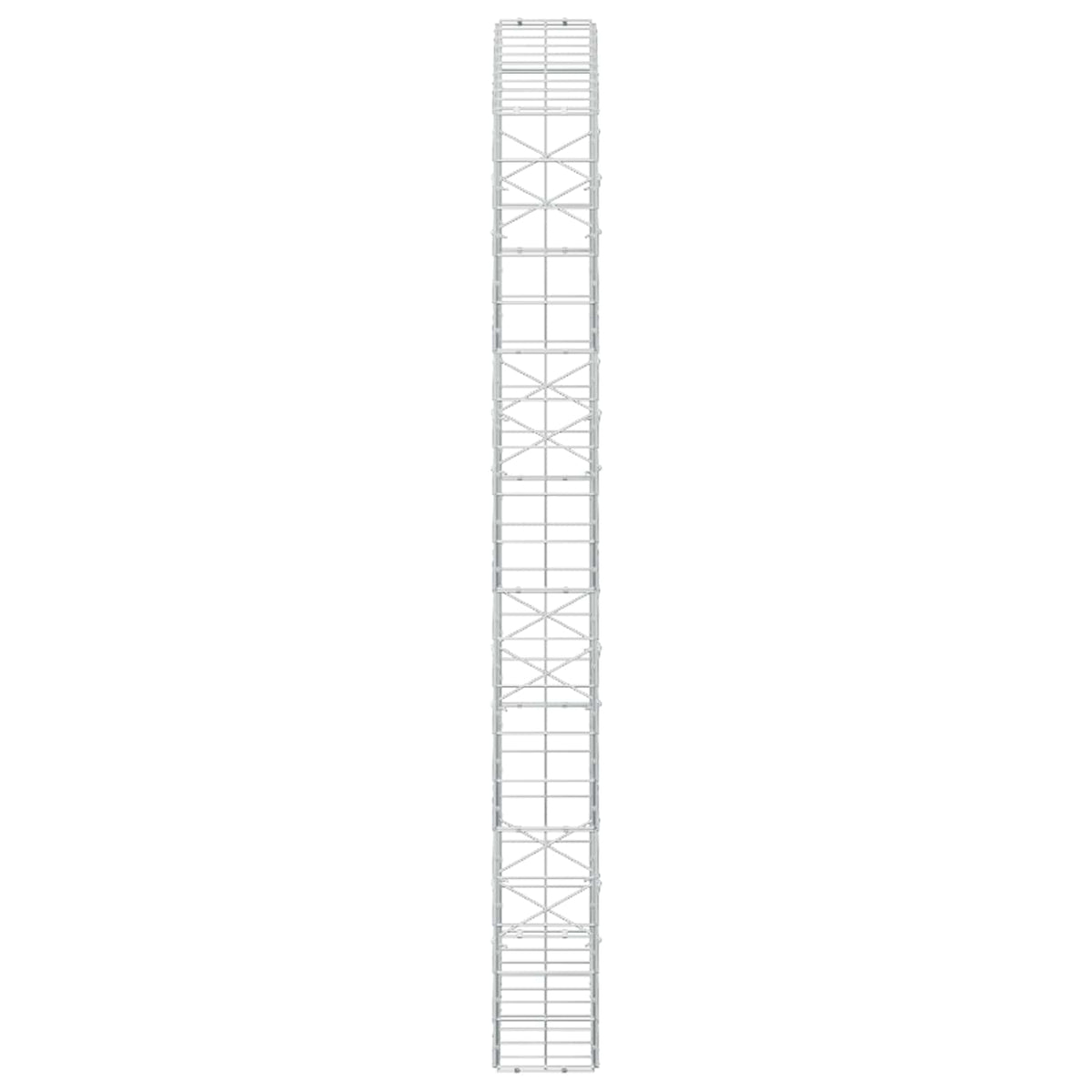 vidaXL Gabion z drutem 5 mm i siatką 10x10 cm 100x20x200 cm