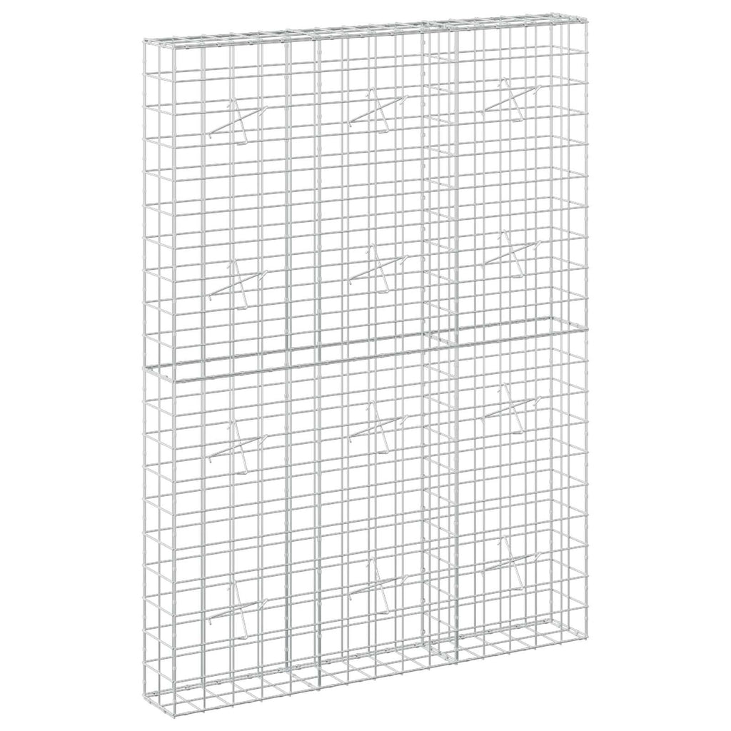 vidaXL Gabion z drutem 5 mm i siatką 10x10 cm 150x20x200 cm
