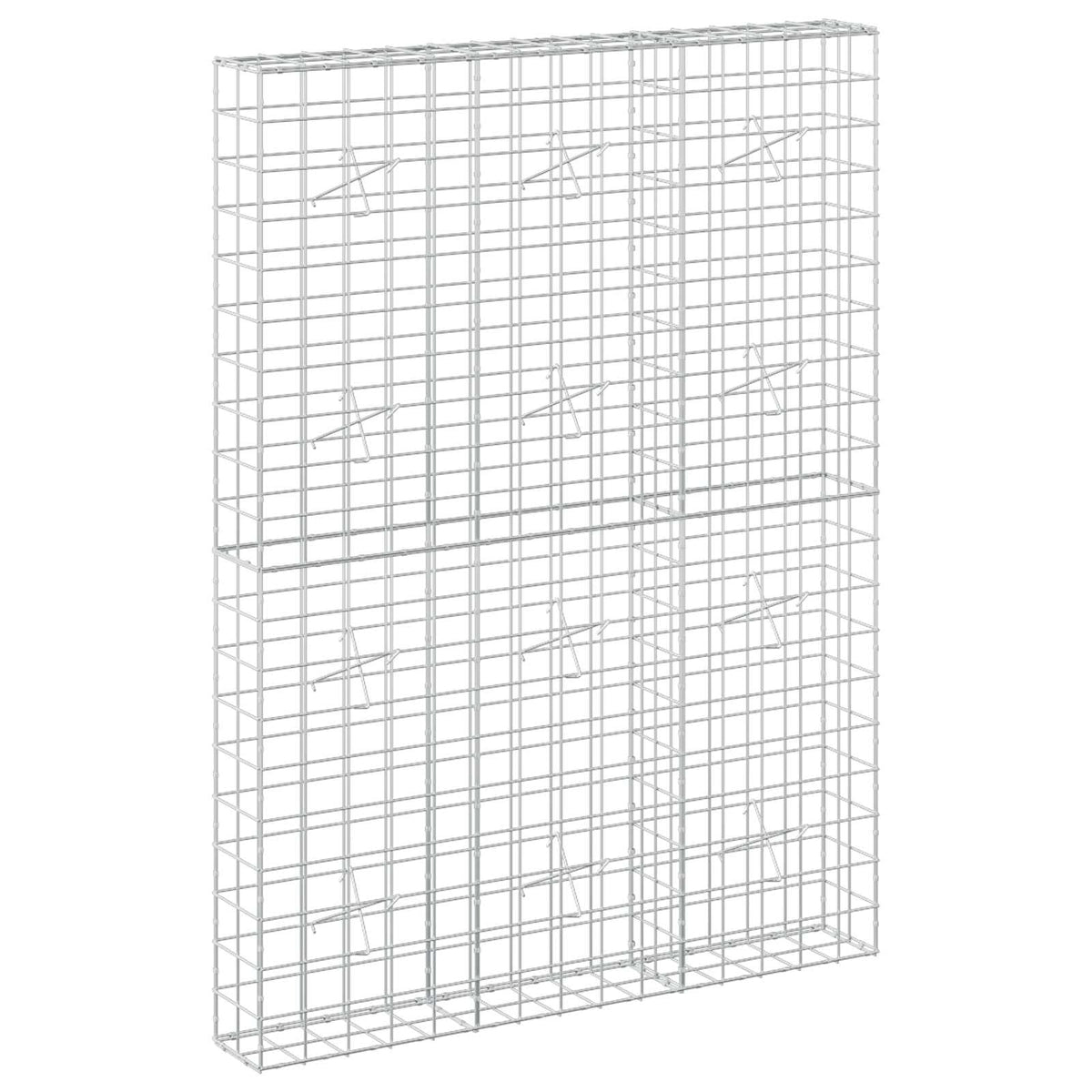 vidaXL Gabion z drutem 5 mm i siatką 10x10 cm 150x20x200 cm