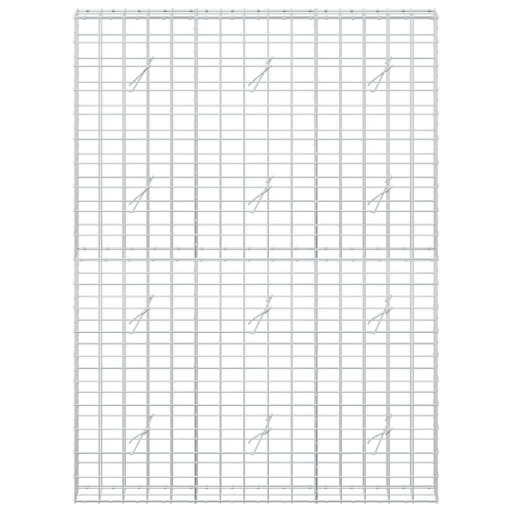 vidaXL Gabion z drutem 5 mm i siatką 10x10 cm 150x20x200 cm