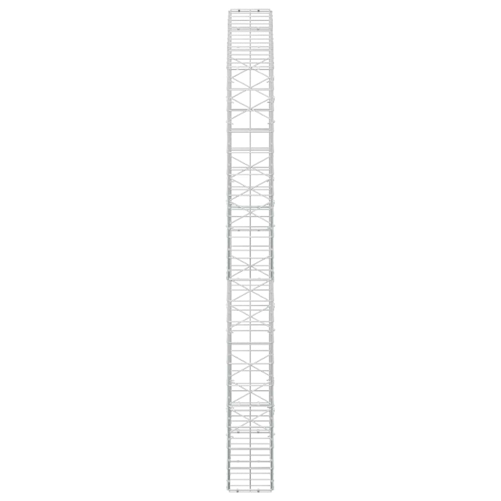 vidaXL Gabion z drutem 5 mm i siatką 10x10 cm 150x20x200 cm