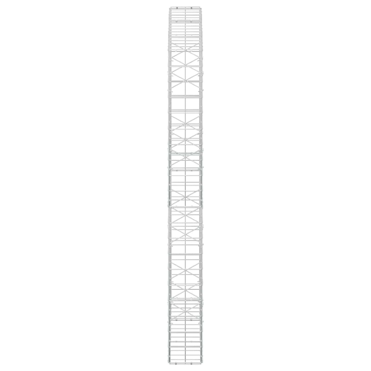 vidaXL Gabion z drutem 5 mm i siatką 10x10 cm 150x20x200 cm