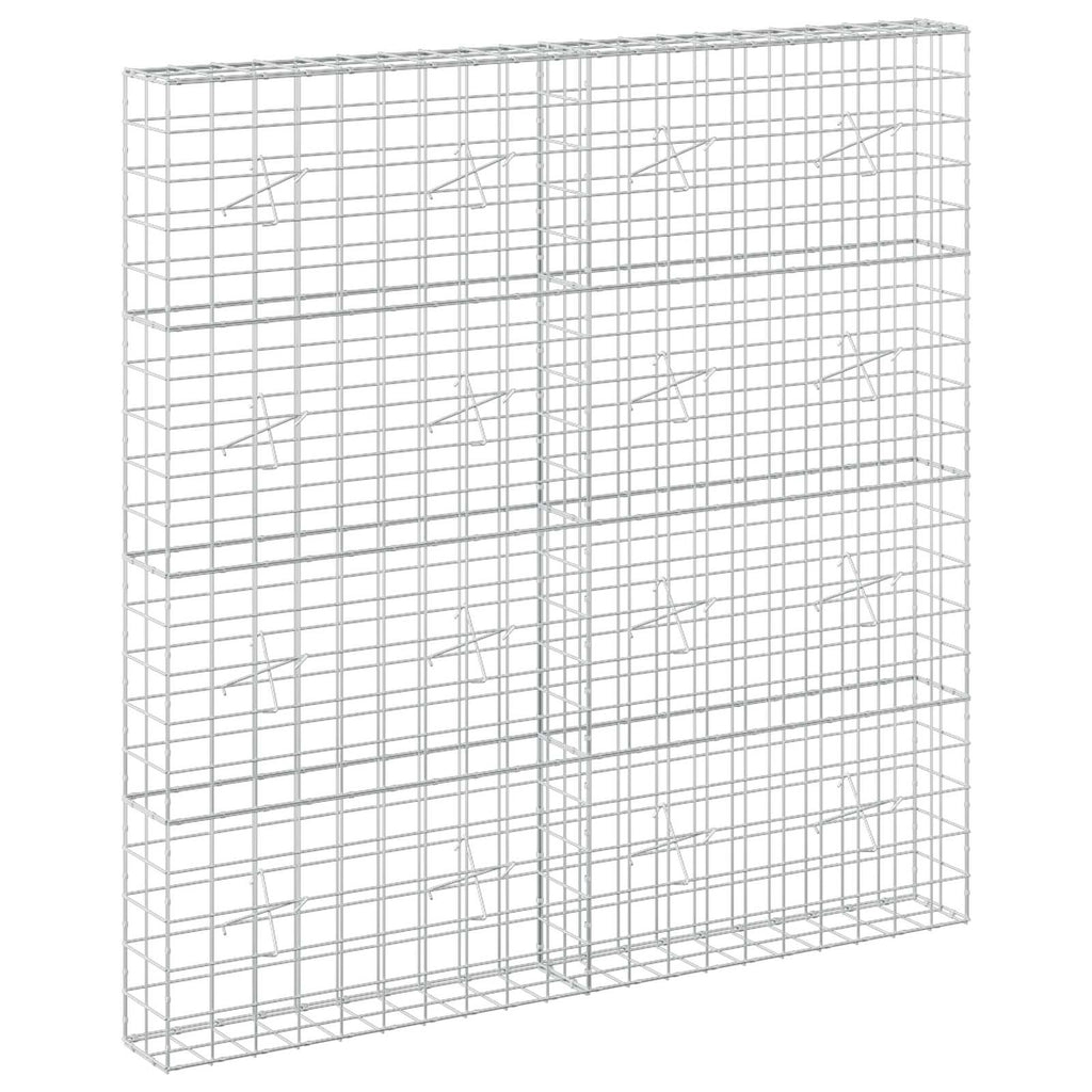 vidaXL Gabion z drutem 5 mm i siatką 10x10 cm 200x20x200 cm
