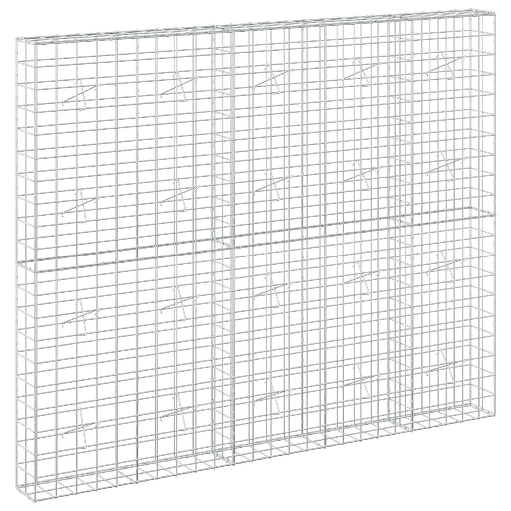 vidaXL Gabion z drutem 5 mm i siatką 10x10 cm 250x20x200 cm