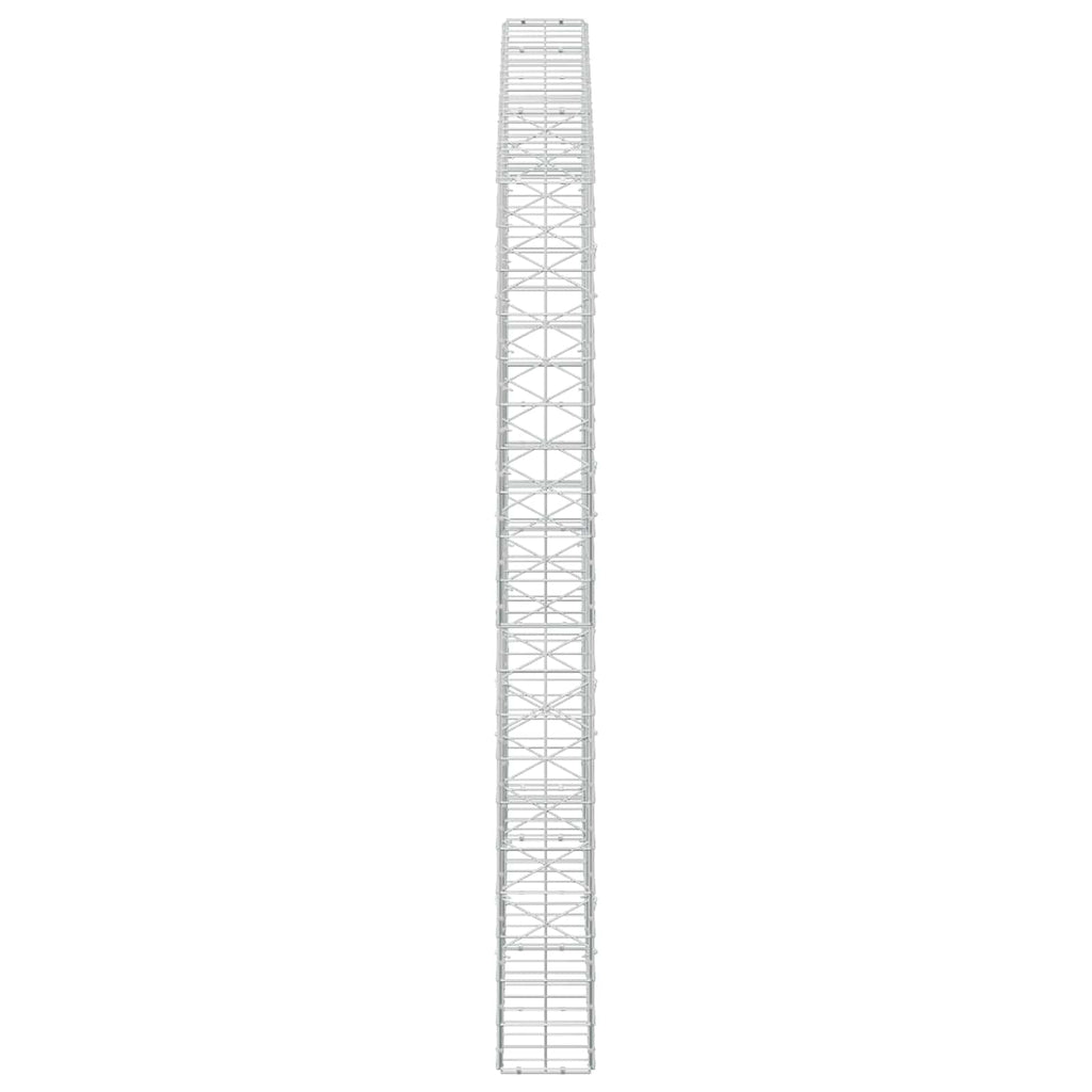 vidaXL Gabion z drutem 5 mm i siatką 10x10 cm 250x20x200 cm