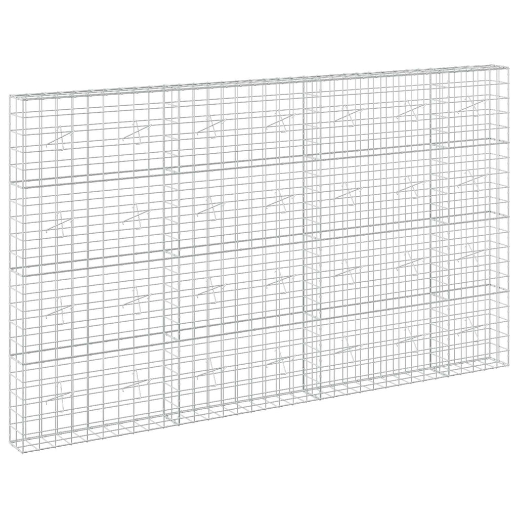 vidaXL Gabion z drutem 5 mm i siatką 10x10 cm 350x20x200 cm