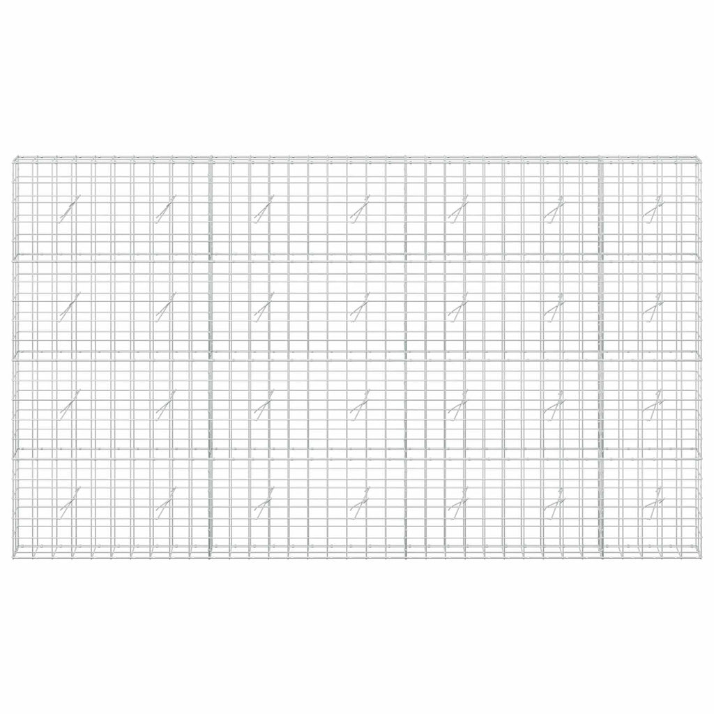 vidaXL Gabion z drutem 5 mm i siatką 10x10 cm 350x20x200 cm