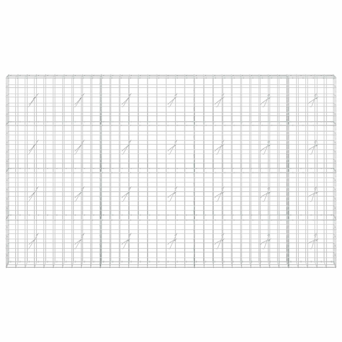 vidaXL Gabion z drutem 5 mm i siatką 10x10 cm 350x20x200 cm