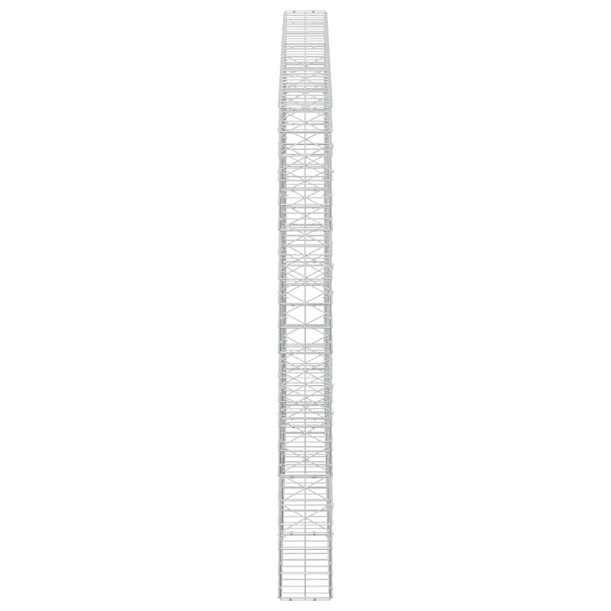 vidaXL Gabion z drutem 5 mm i siatką 10x10 cm 350x20x200 cm