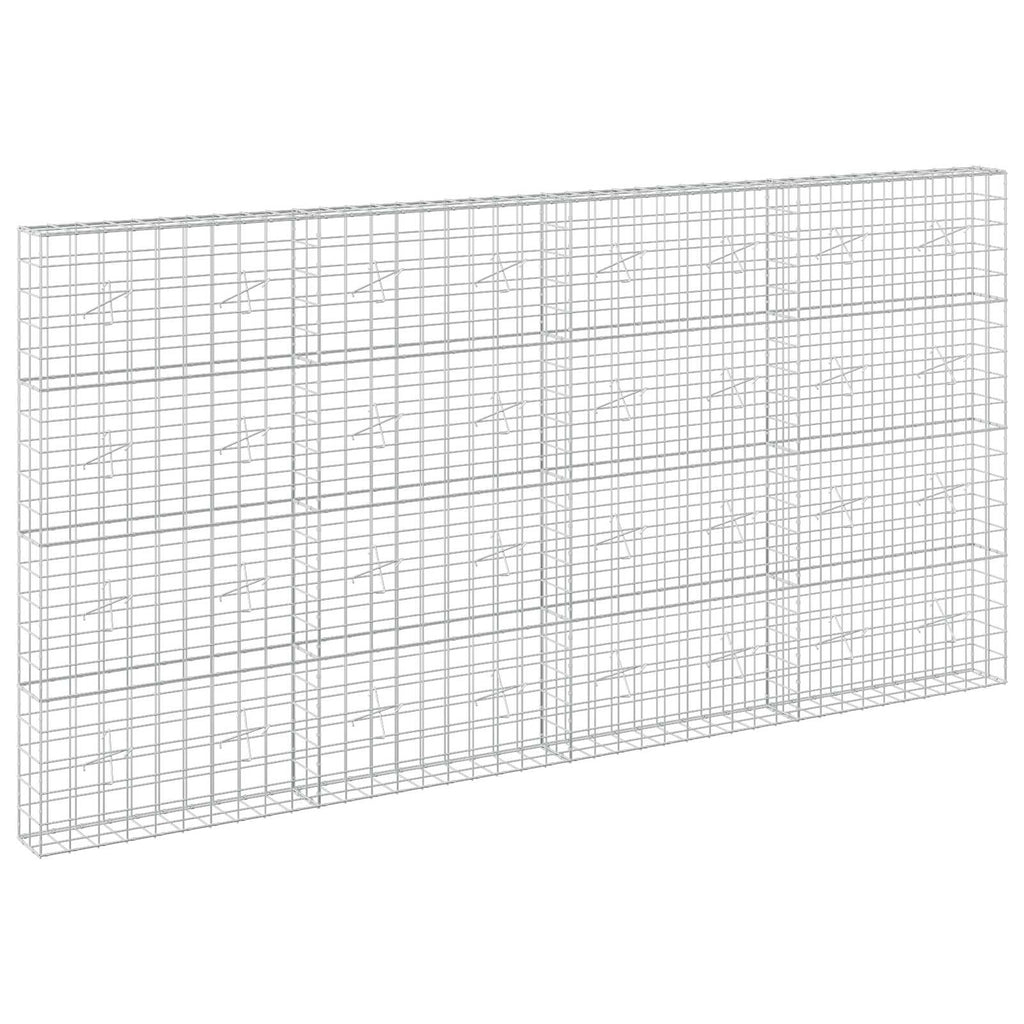 vidaXL Gabion z drutem 5 mm i siatką 10x10 cm 400x20x200 cm