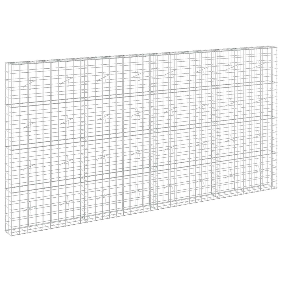 vidaXL Gabion z drutem 5 mm i siatką 10x10 cm 400x20x200 cm