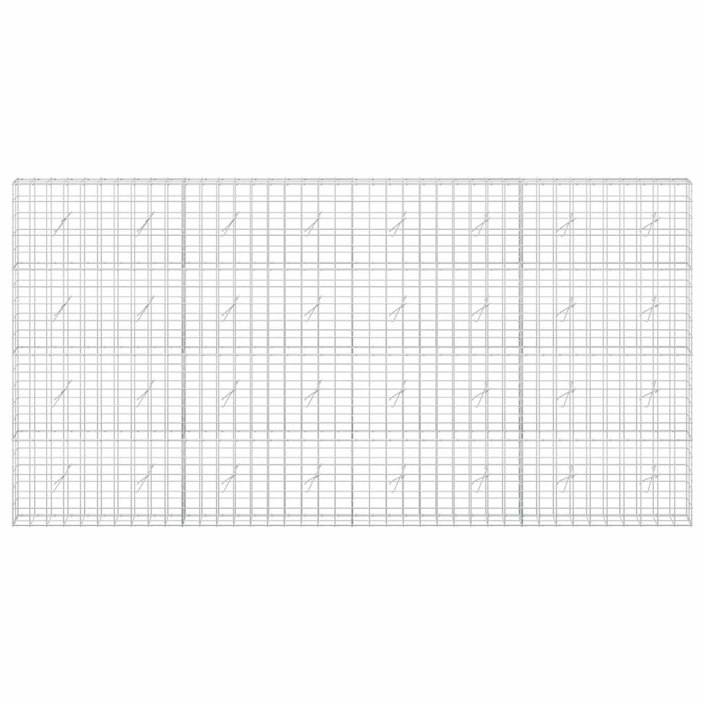 vidaXL Gabion z drutem 5 mm i siatką 10x10 cm 400x20x200 cm