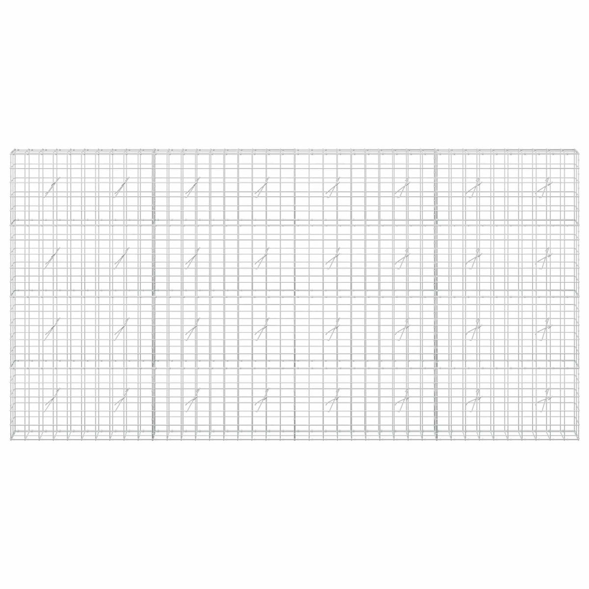vidaXL Gabion z drutem 5 mm i siatką 10x10 cm 400x20x200 cm