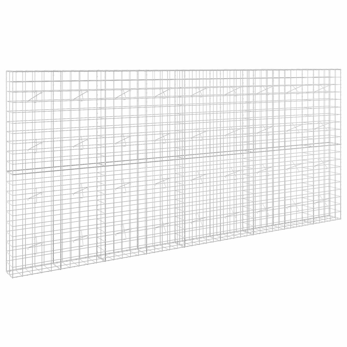 vidaXL Gabion z drutem 5 mm i siatką 10x10 cm 450x20x200 cm