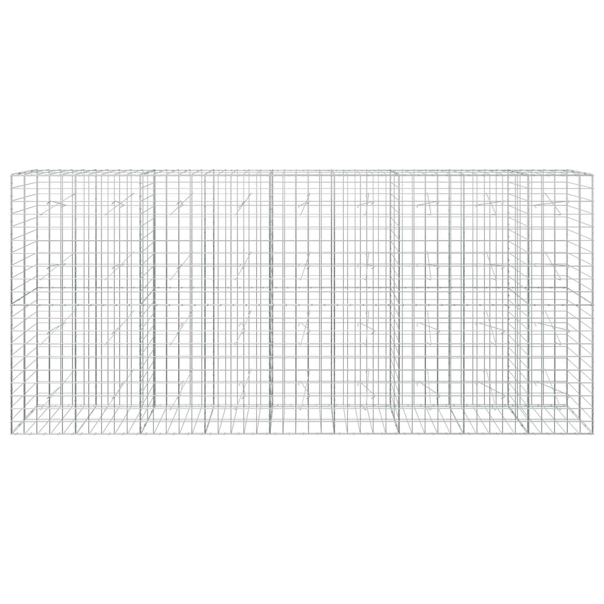 vidaXL Gabion z drutem 5 mm i siatką 10x10 cm 450x20x200 cm
