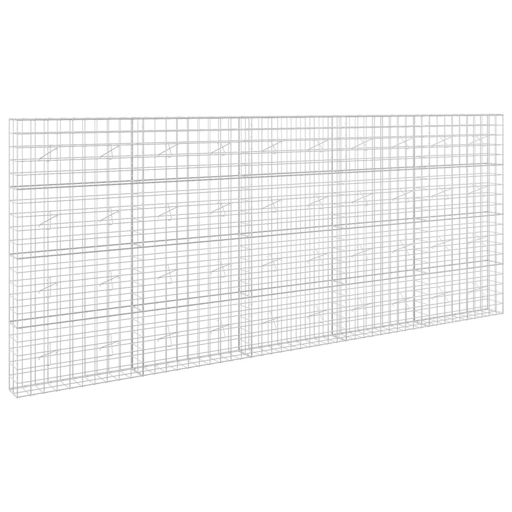 vidaXL Gabion z drutem 5 mm i siatką 10x10 cm 500x20x200 cm
