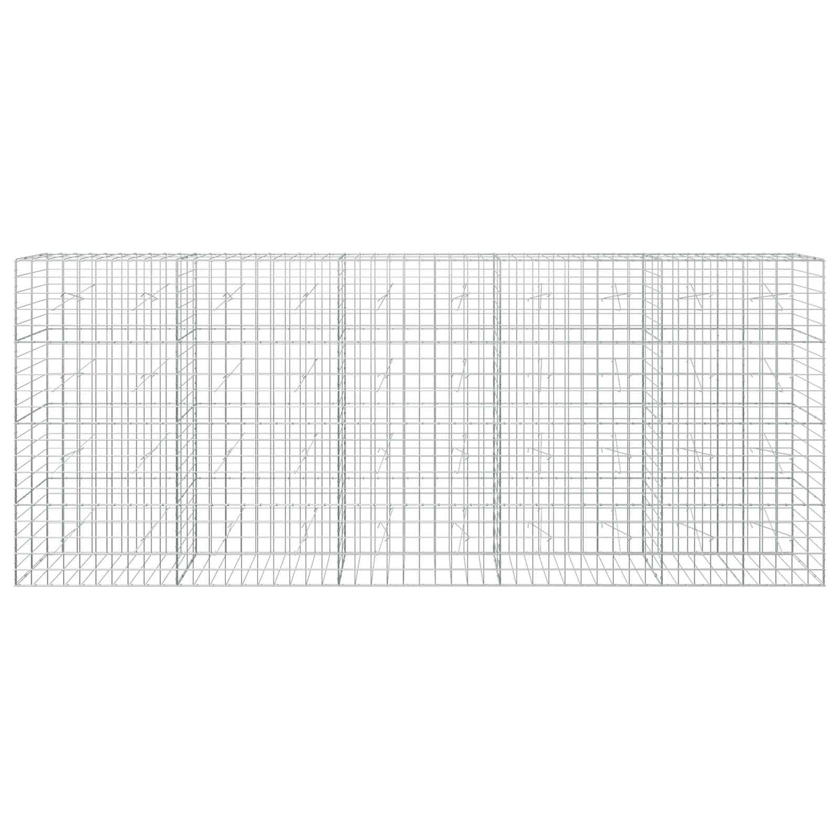 vidaXL Gabion z drutem 5 mm i siatką 10x10 cm 500x20x200 cm