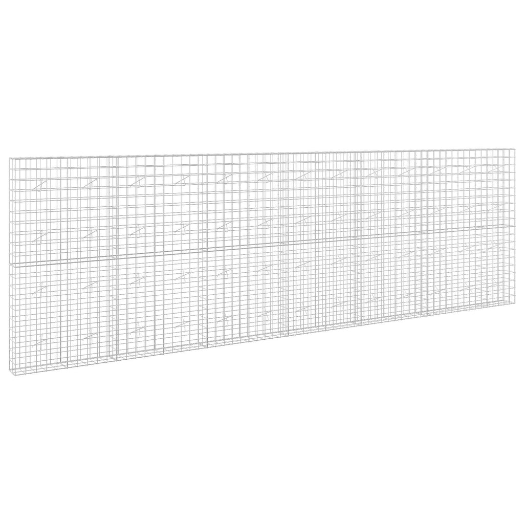 vidaXL Gabion z drutem 5 mm i siatką 10x10 cm 650x20x200 cm