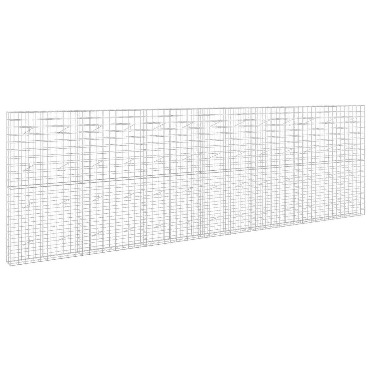 vidaXL Gabion z drutem 5 mm i siatką 10x10 cm 650x20x200 cm