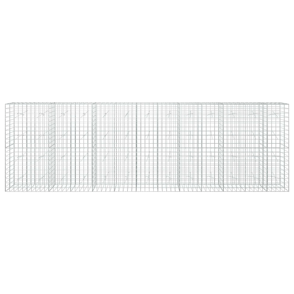 vidaXL Gabion z drutem 5 mm i siatką 10x10 cm 650x20x200 cm