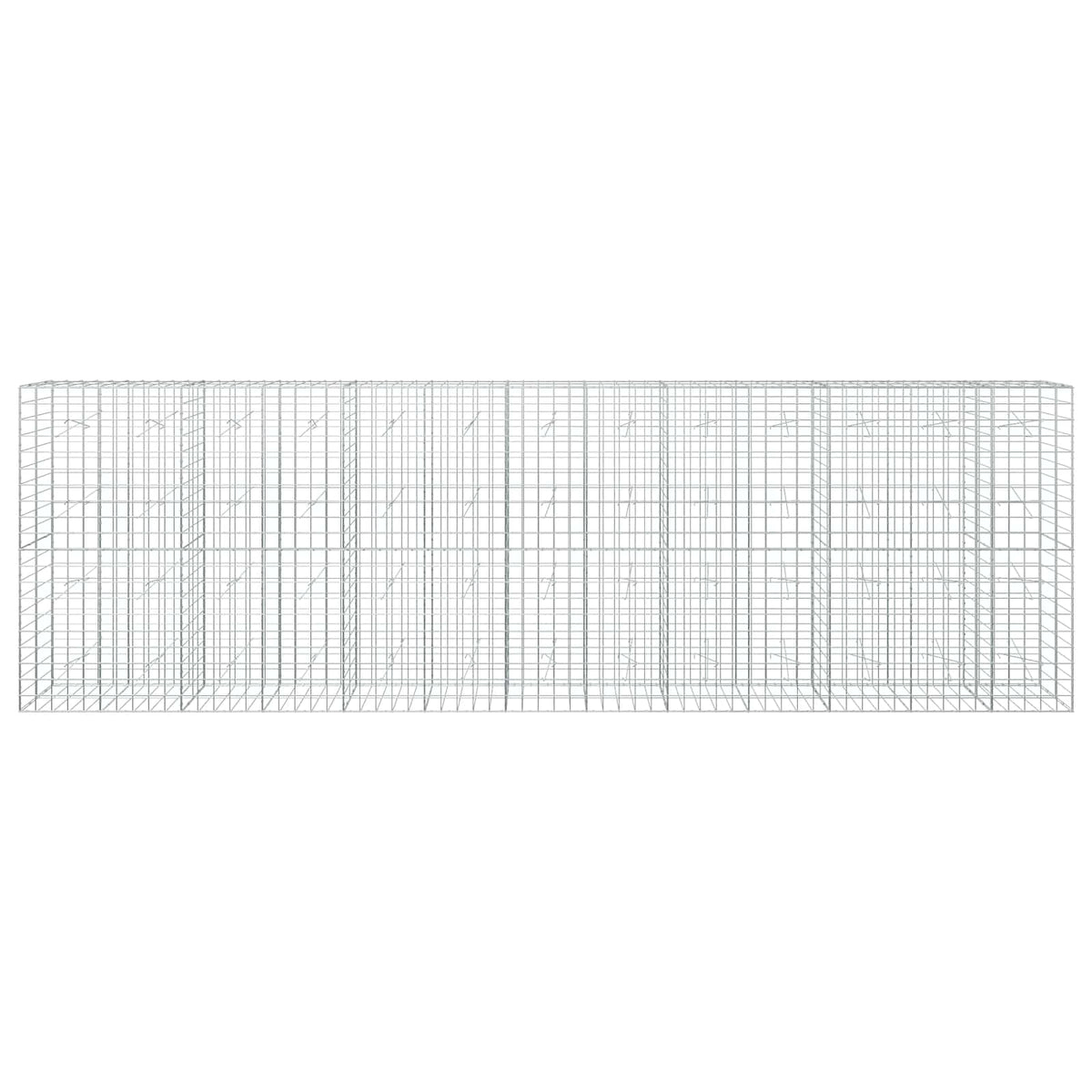 vidaXL Gabion z drutem 5 mm i siatką 10x10 cm 650x20x200 cm