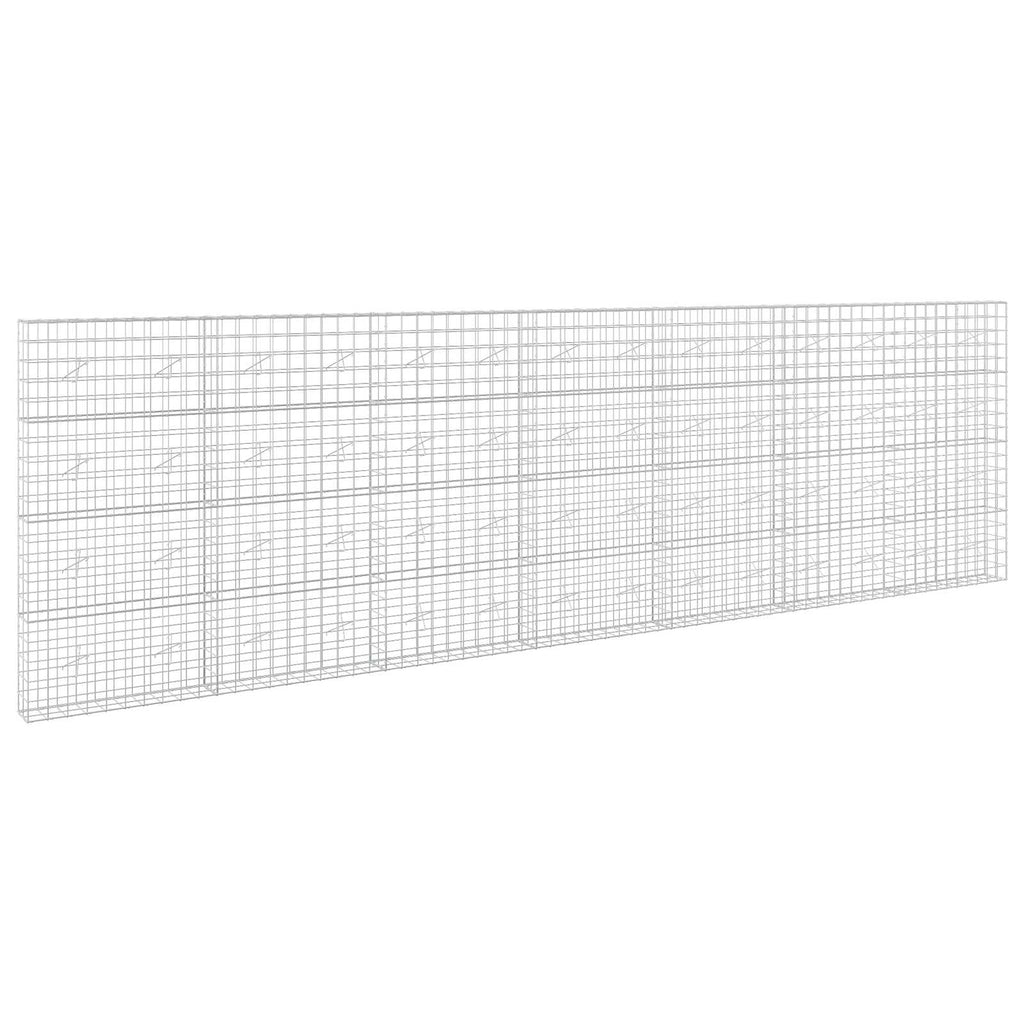 vidaXL Gabion z drutem 5 mm i siatką 10x10 cm 700x20x200 cm