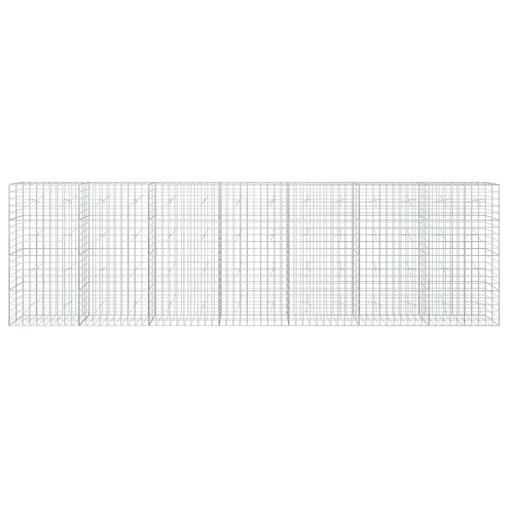 vidaXL Gabion z drutem 5 mm i siatką 10x10 cm 700x20x200 cm