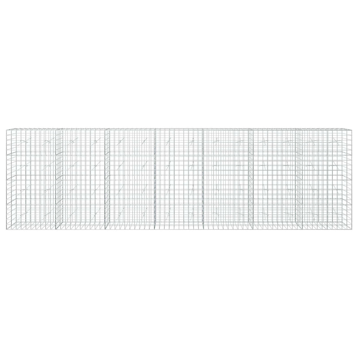 vidaXL Gabion z drutem 5 mm i siatką 10x10 cm 700x20x200 cm