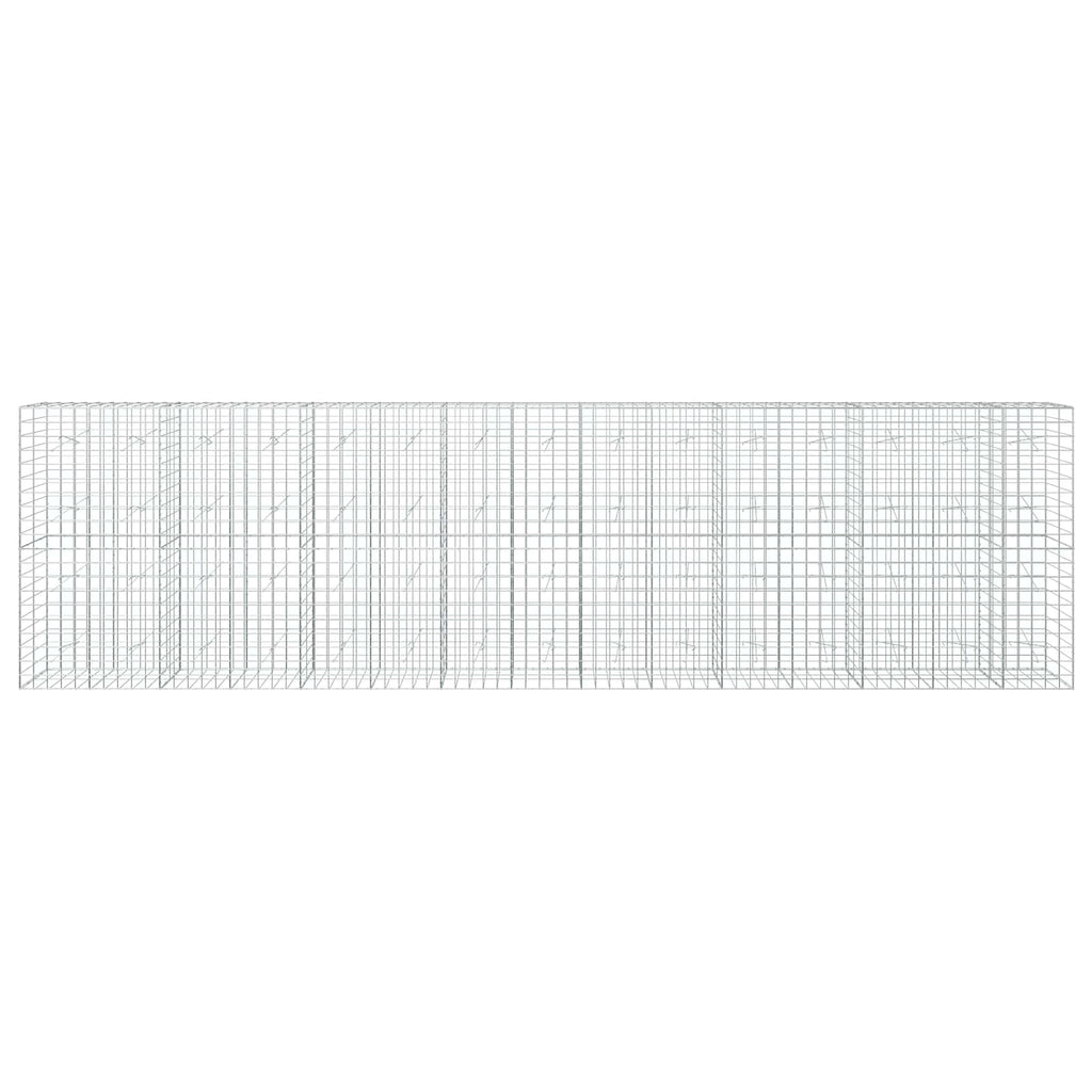 vidaXL Gabion z drutem 5 mm i siatką 10x10 cm 750x20x200 cm