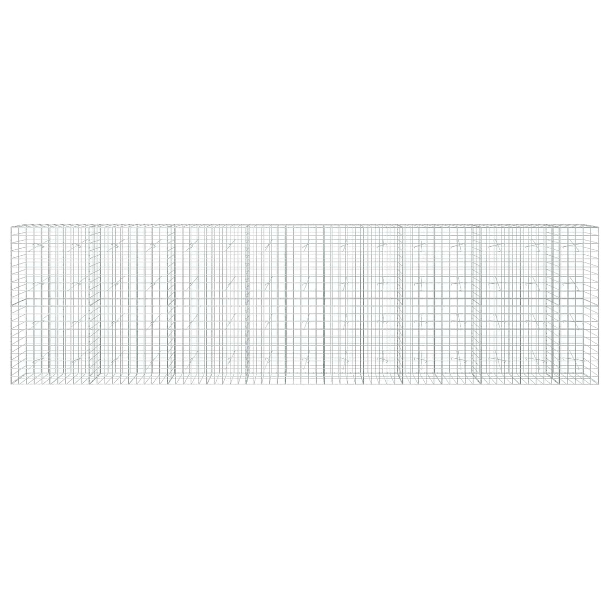 vidaXL Gabion z drutem 5 mm i siatką 10x10 cm 750x20x200 cm