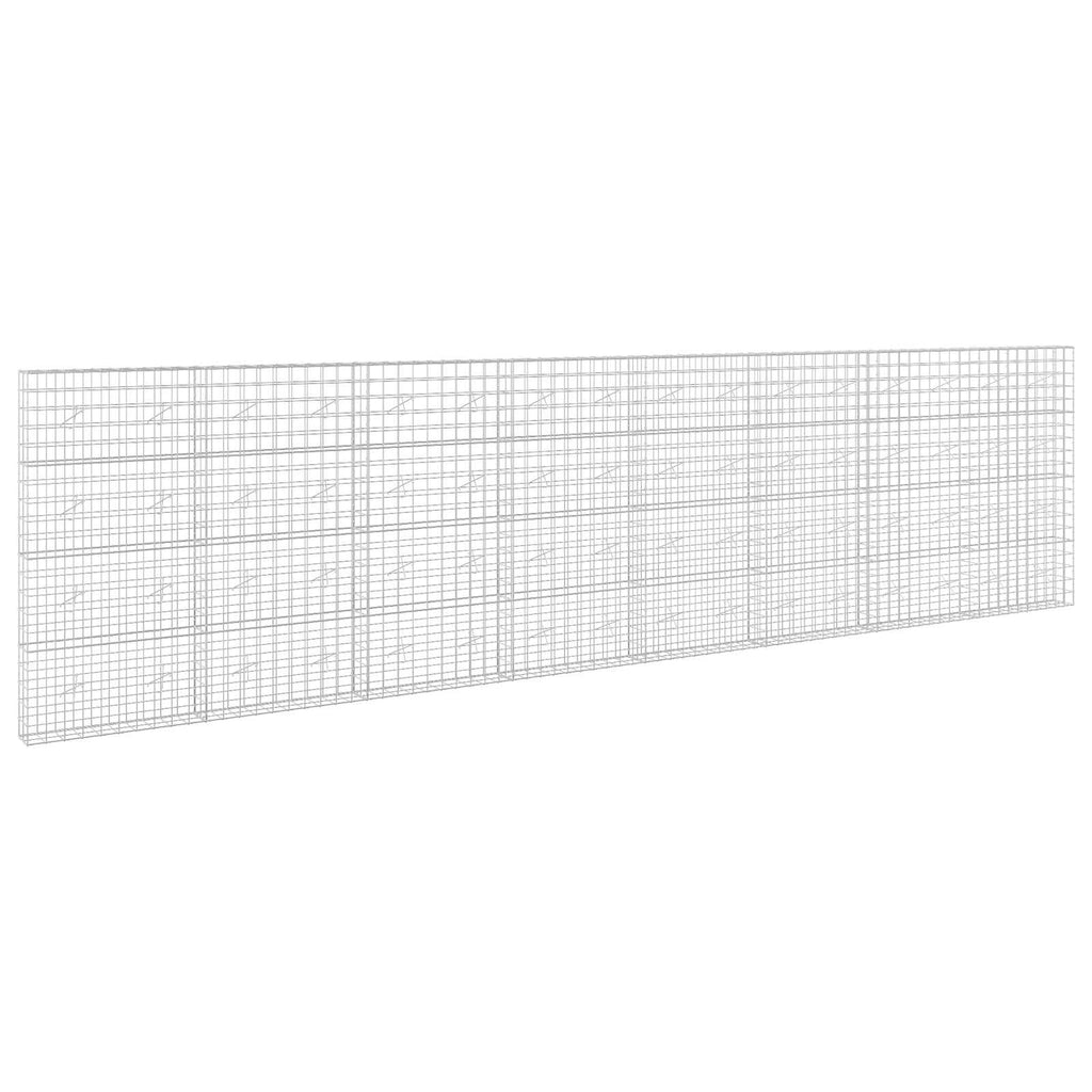 vidaXL Gabion z drutem 5 mm i siatką 10x10 cm 800x20x200 cm