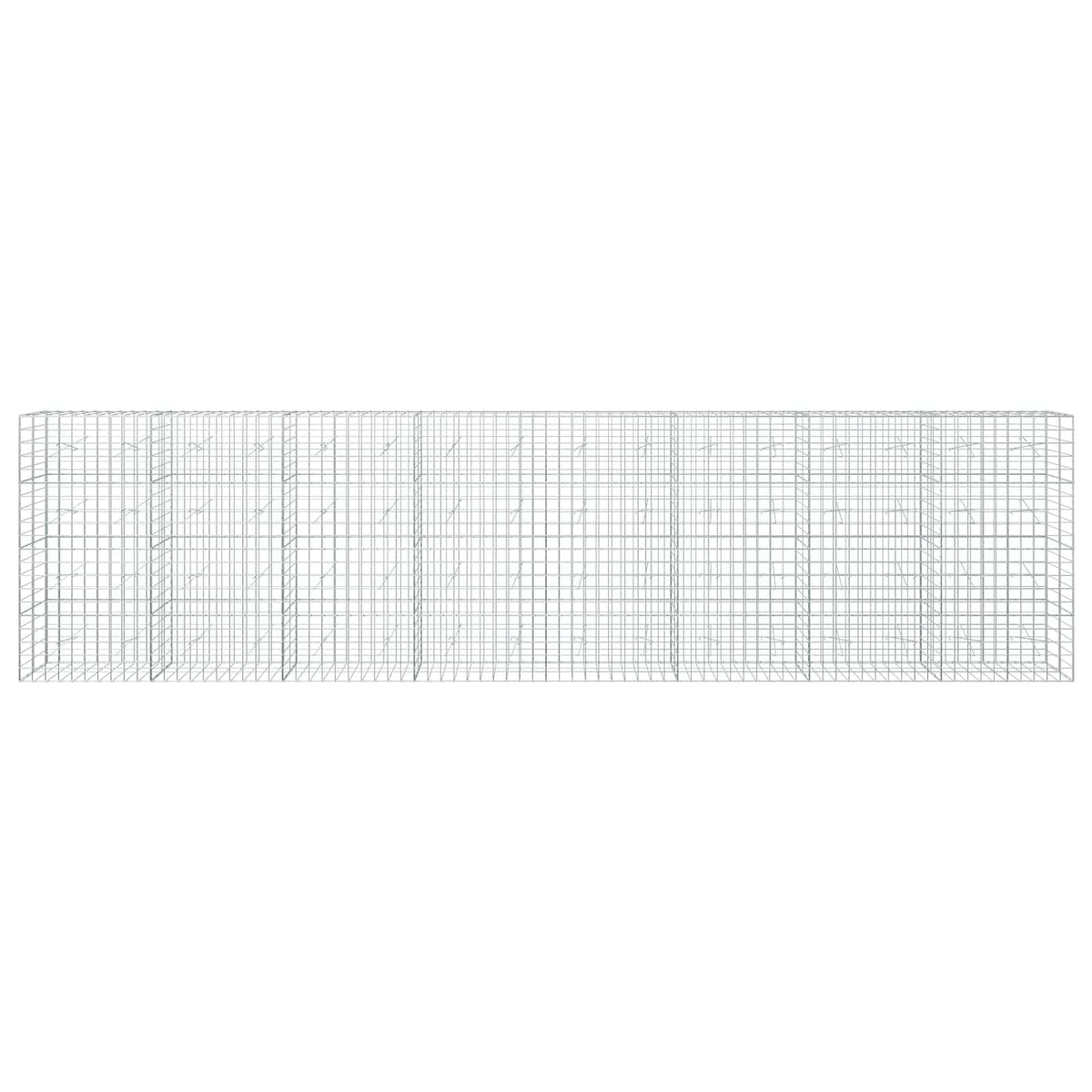 vidaXL Gabion z drutem 5 mm i siatką 10x10 cm 800x20x200 cm