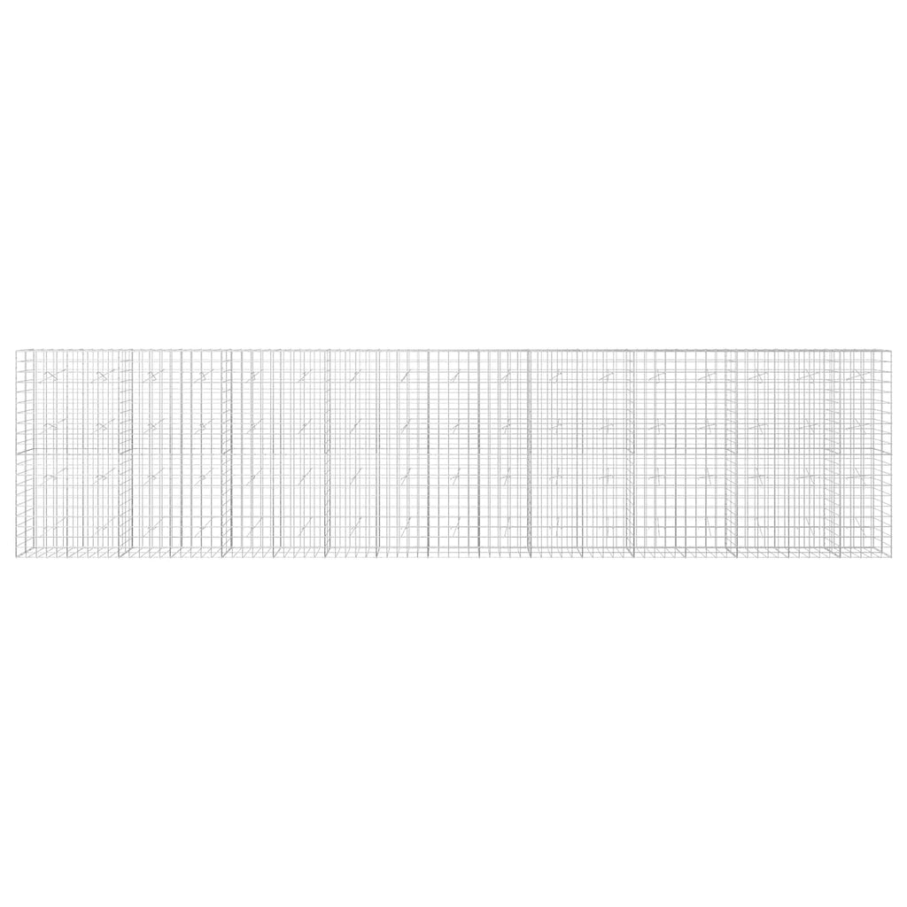 vidaXL Gabion z drutem 5 mm i siatką 10x10 cm 850x20x200 cm