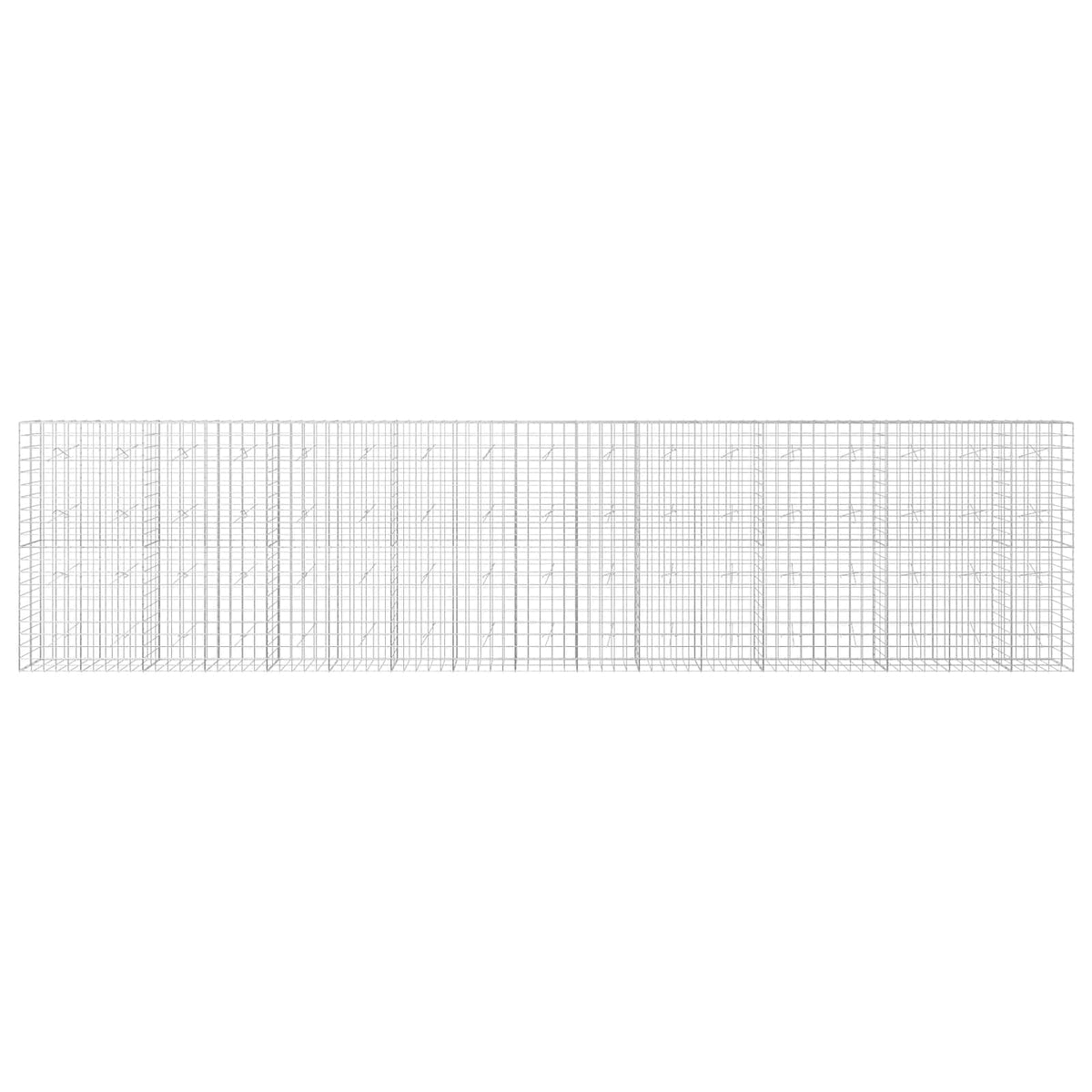 vidaXL Gabion z drutem 5 mm i siatką 10x10 cm 850x20x200 cm
