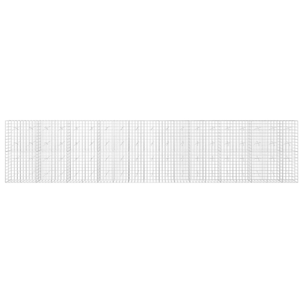 vidaXL Gabion z drutem 5 mm i siatką 10x10 cm 950x20x200 cm