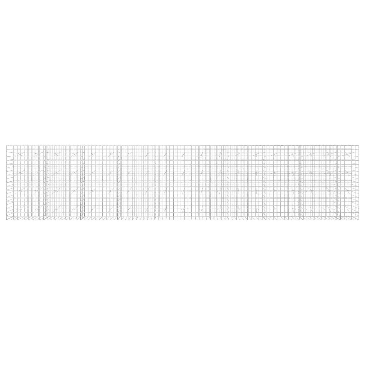 vidaXL Gabion z drutem 5 mm i siatką 10x10 cm 950x20x200 cm
