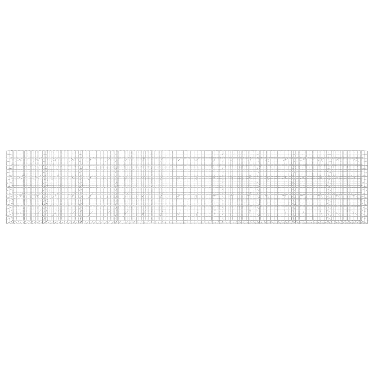 vidaXL Gabion z drutem 5 mm i siatką 10x10 cm 1000x20x200 cm