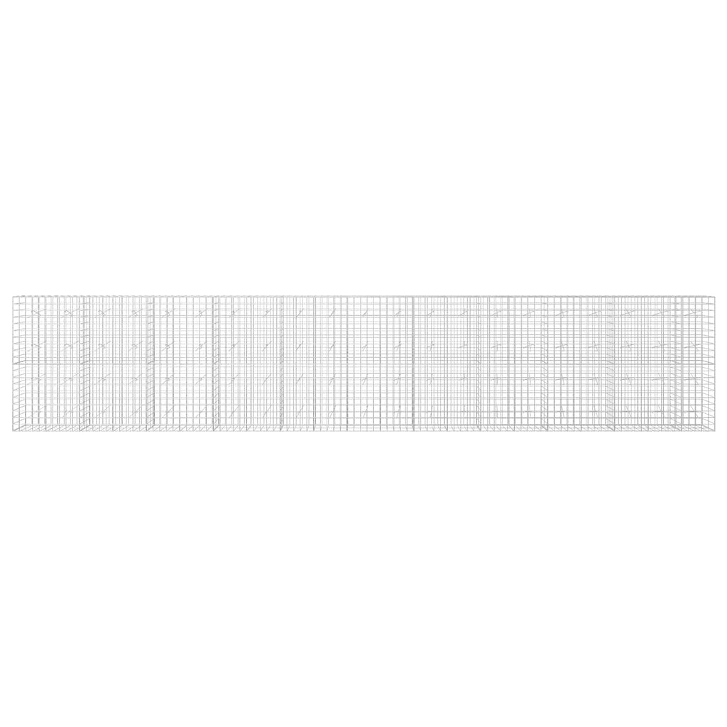 vidaXL Gabion z drutem 5 mm i siatką 10x10 cm 1050x20x200 cm