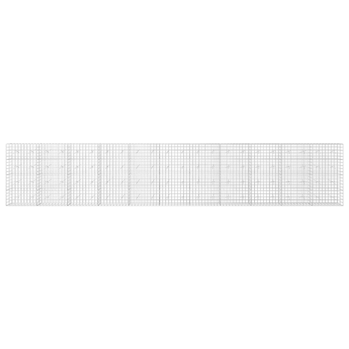 vidaXL Gabion z drutem 5 mm i siatką 10x10 cm 1100x20x200 cm