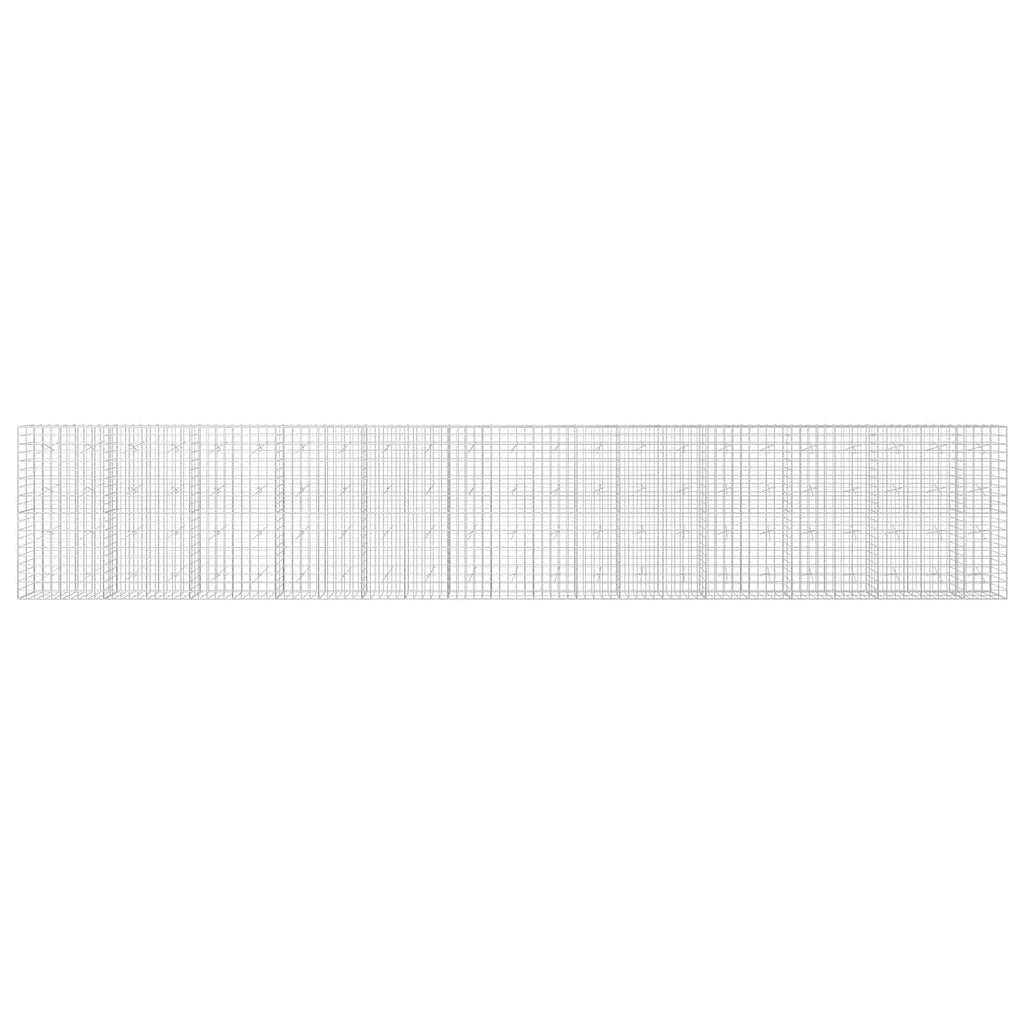 vidaXL Gabion z drutem 5 mm i siatką 10x10 cm 1150x20x200 cm