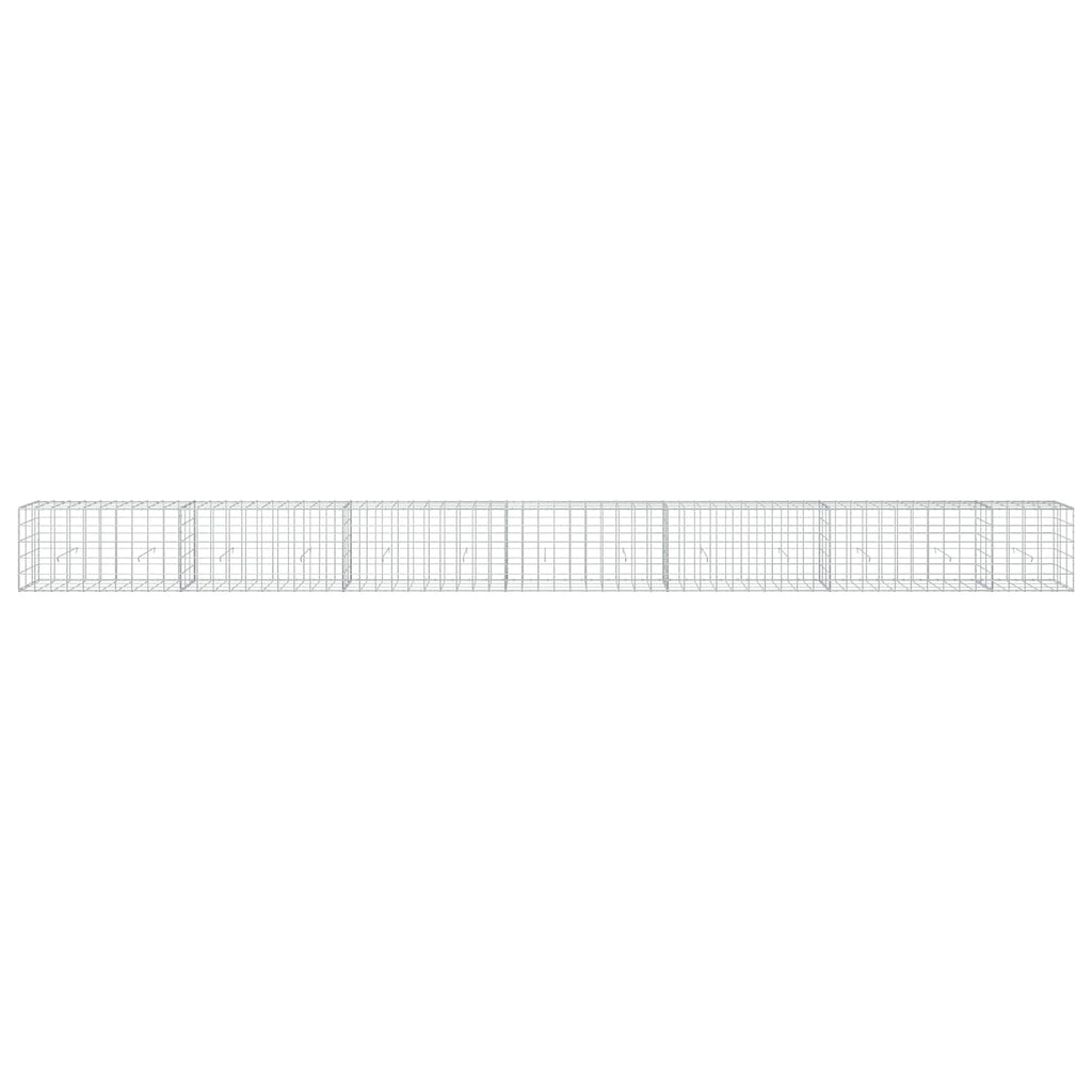 vidaXL Gabion z drutem 5 mm i siatką 10x10 cm 650x30x50 cm