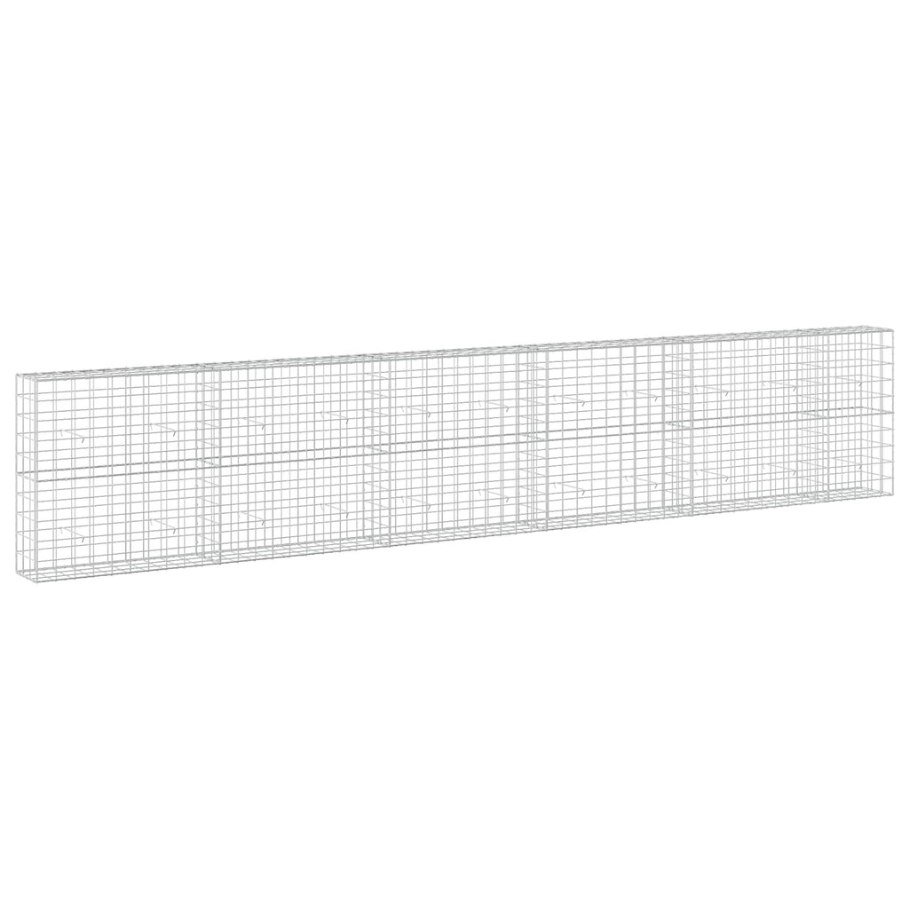 vidaXL Gabion z drutem 5 mm i siatką 10x10 cm 550x30x100 cm
