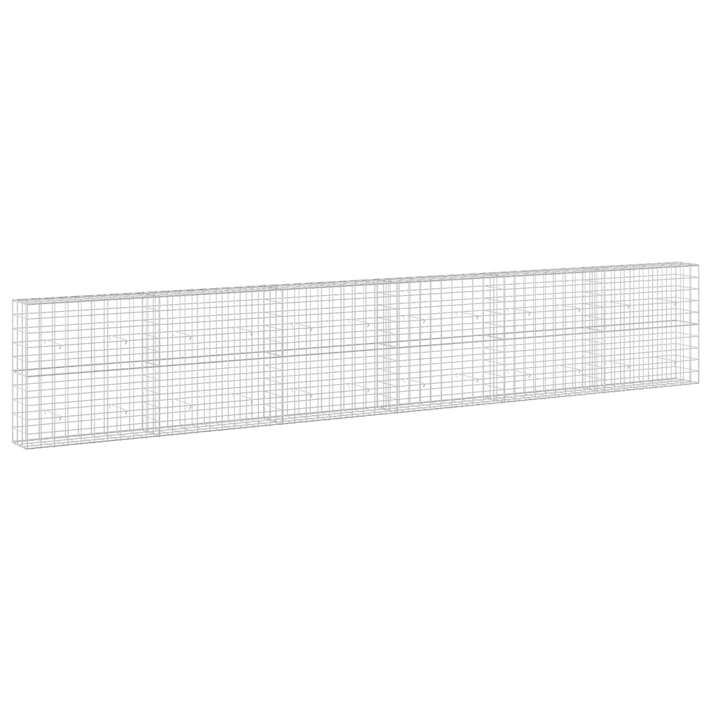 vidaXL Gabion z drutem 5 mm i siatką 10x10 cm 600x30x100 cm