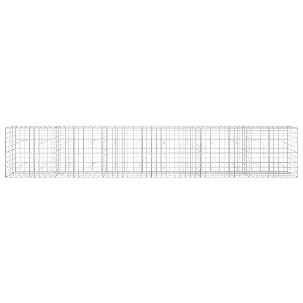 vidaXL Gabion z drutem 5 mm i siatką 10x10 cm 600x30x100 cm