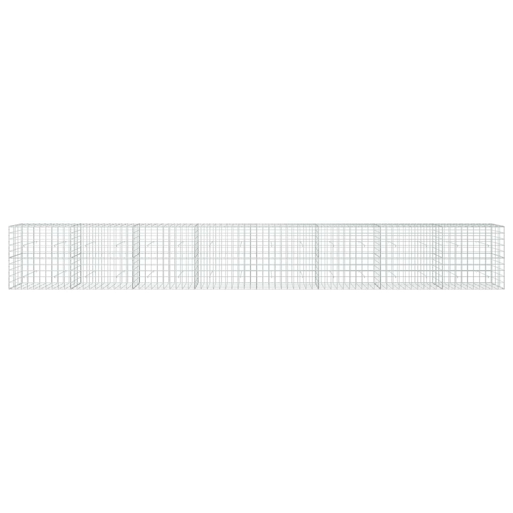 vidaXL Gabion z drutem 5 mm i siatką 10x10 cm 800x30x100 cm