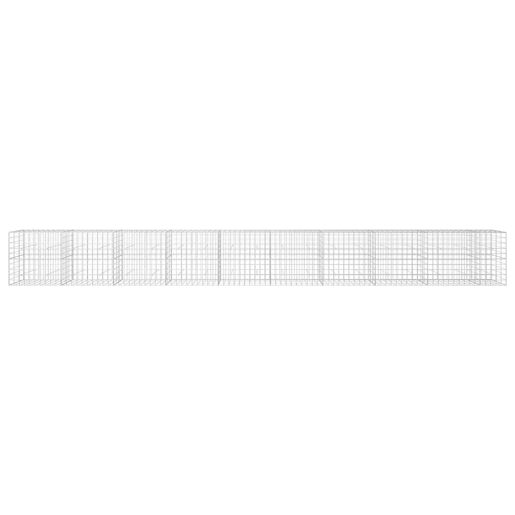 vidaXL Gabion z drutem 5 mm i siatką 10x10 cm 950x30x100 cm