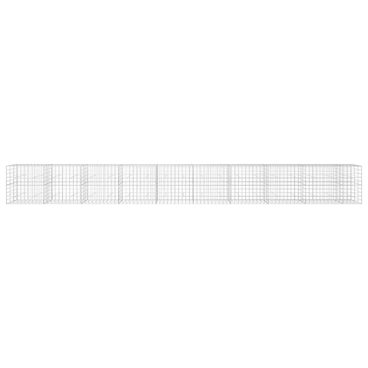 vidaXL Gabion z drutem 5 mm i siatką 10x10 cm 950x30x100 cm