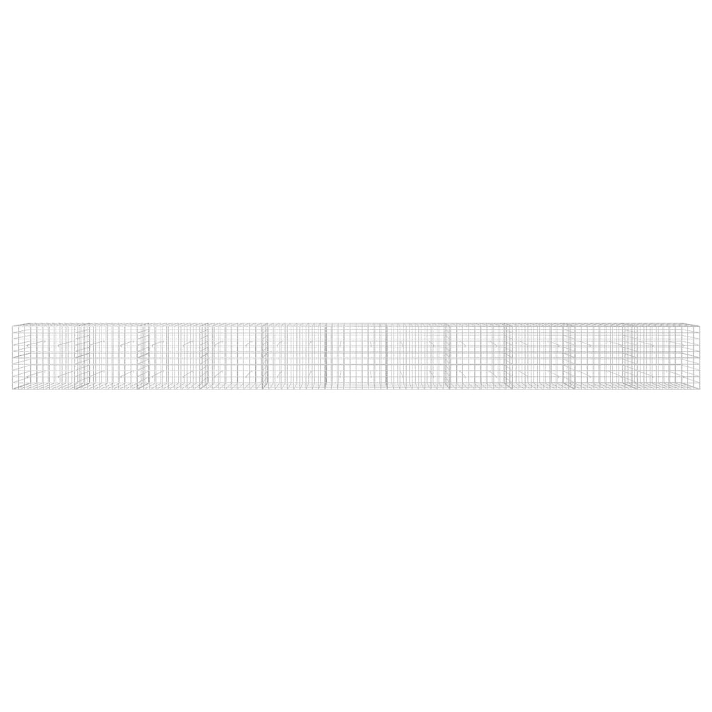 vidaXL Gabion z drutem 5 mm i siatką 10x10 cm 1100x30x100 cm