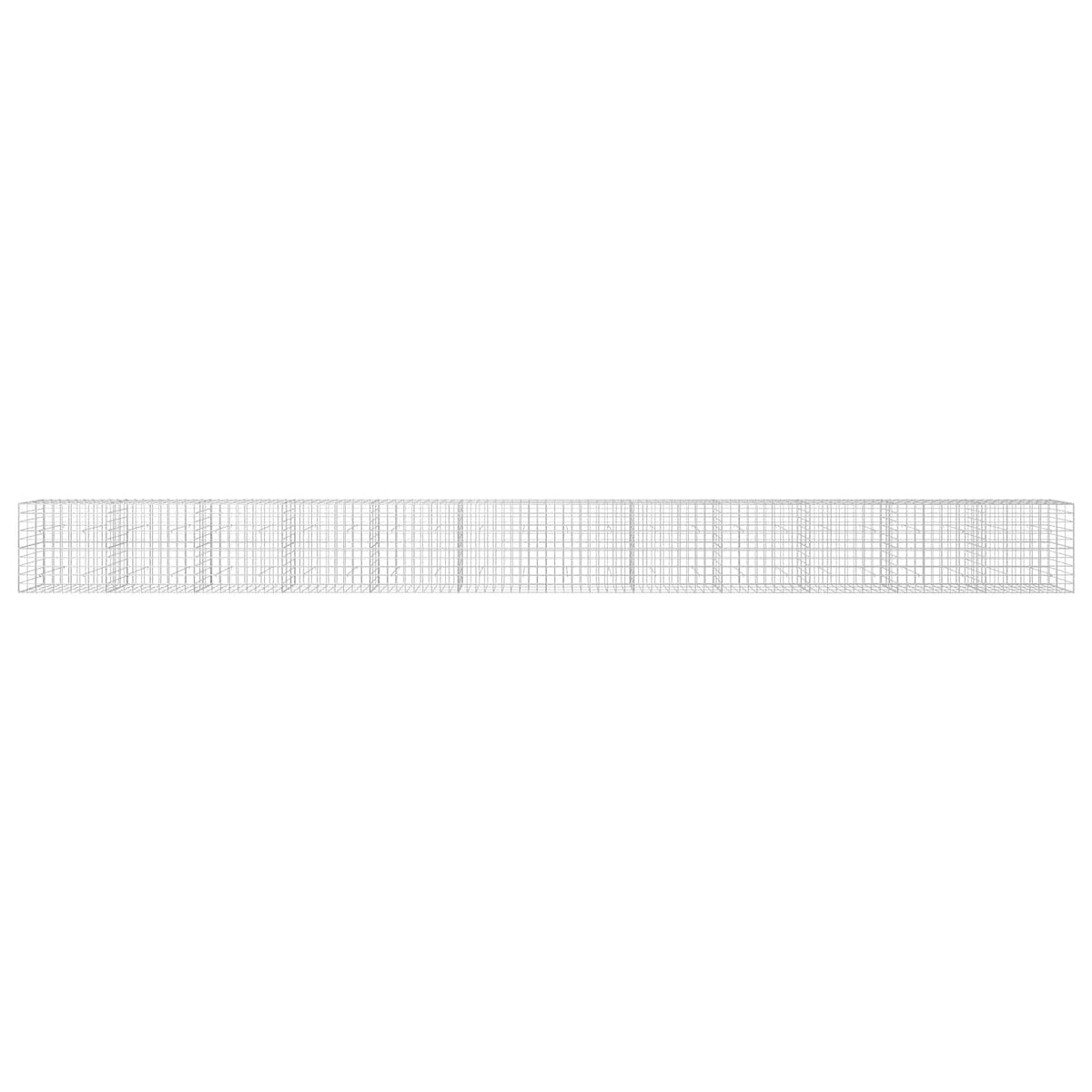 vidaXL Gabion z drutem 5 mm i siatką 10x10 cm 1200x30x100 cm