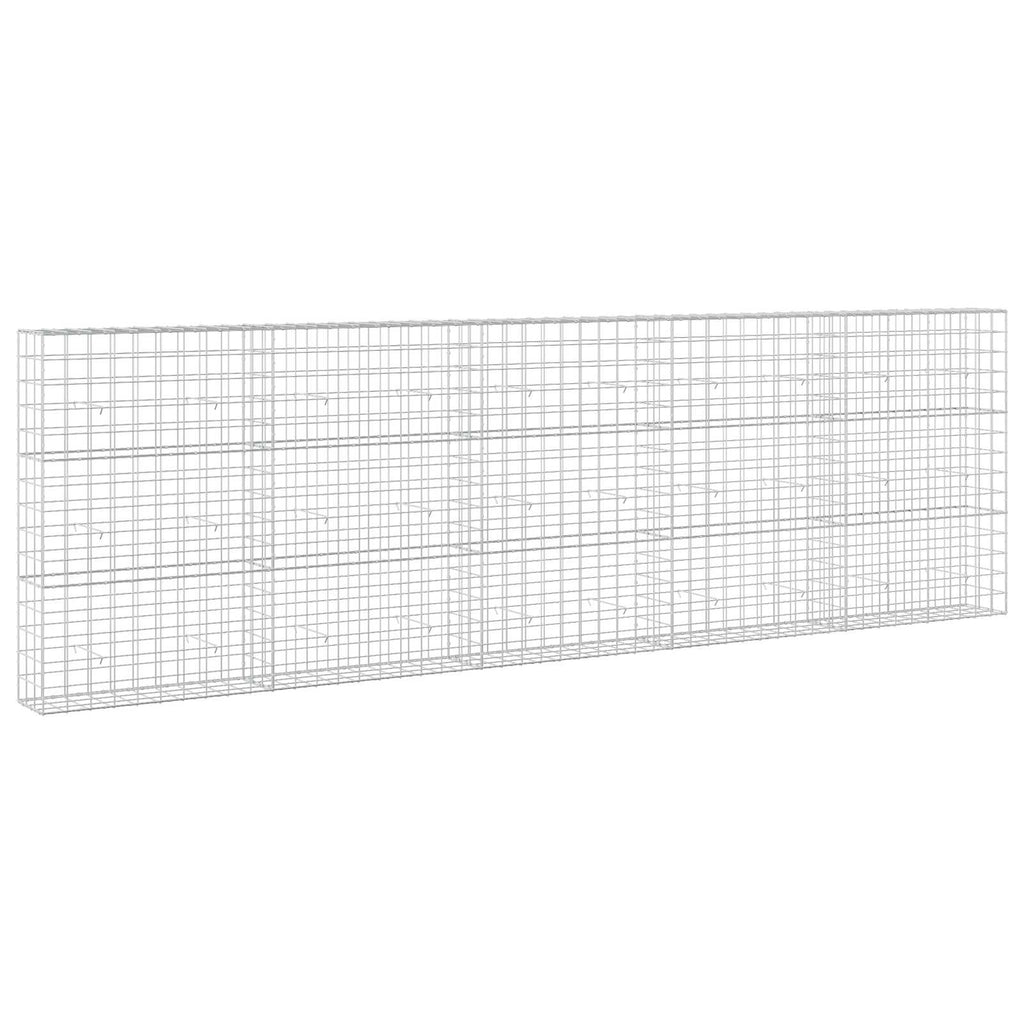 vidaXL Gabion z drutem 5 mm i siatką 10x10 cm 500x30x150 cm